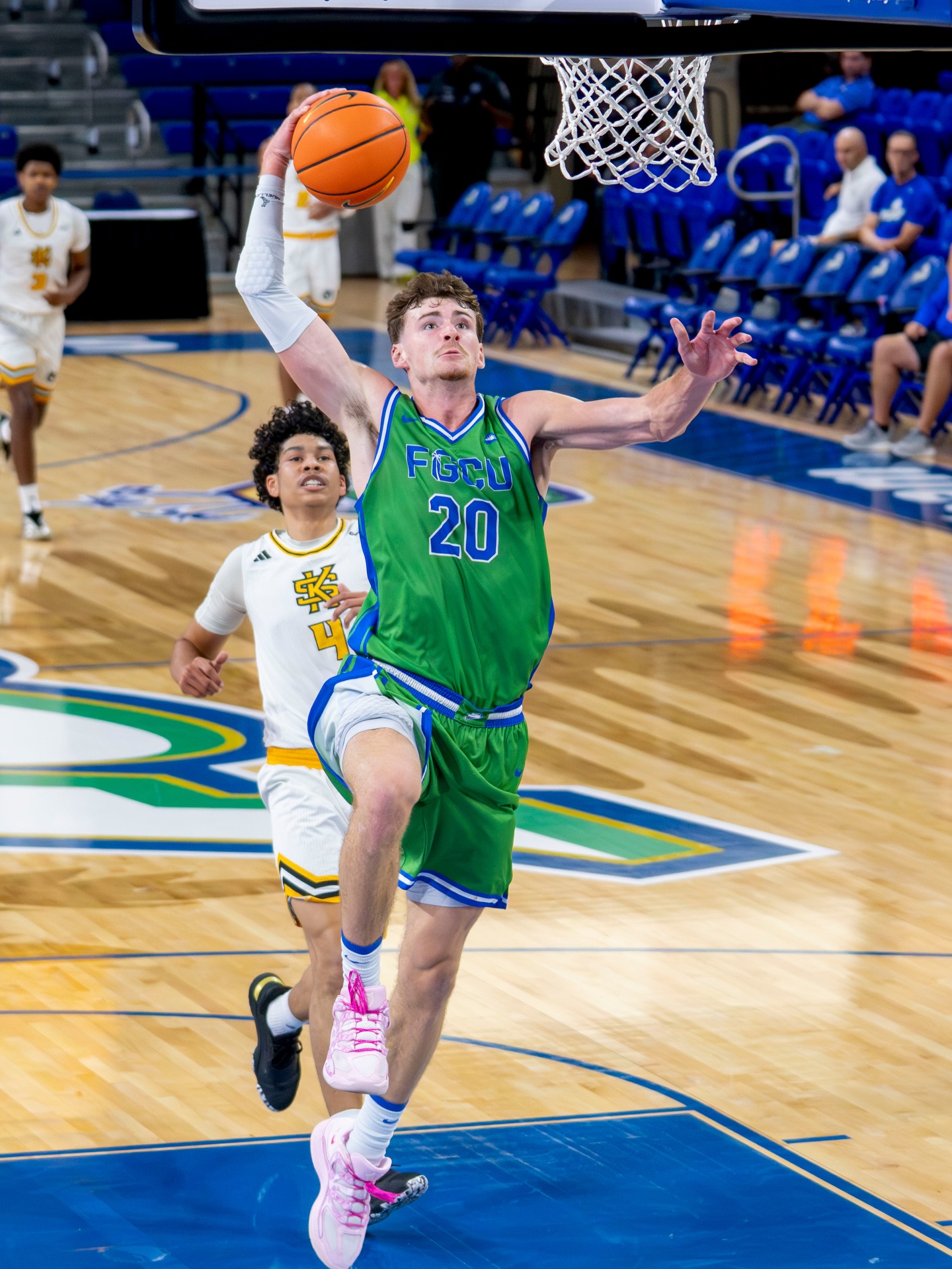 JR Konieczny attacking the rim
